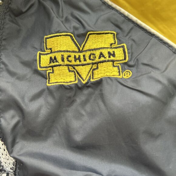 Vintage 18 Mon Toddler NCAA Michigan Wolverines Windbreaker Jacket Blue & Yellow - Picture 2 of 5